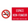 Autocollant vinyl - Espace non fumeur - L.200 x H.100 mm